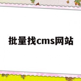 批量找cms网站(批量查询网站数据并保存)