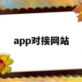 app对接网站(app对接网站教程)