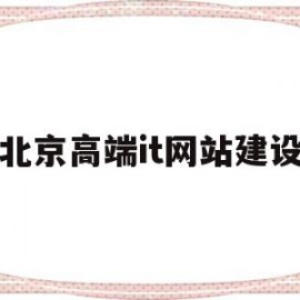 北京高端it网站建设的简单介绍