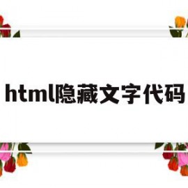 html隐藏文字代码(html怎么将文字隐藏)