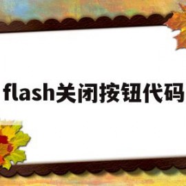 flash关闭按钮代码(flash使用提示关闭)