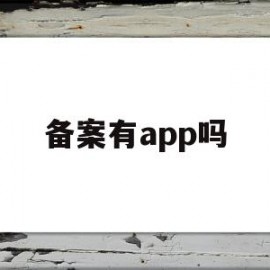 备案有app吗(备案app应用)