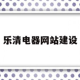 乐清电器网站建设(乐清电器网站建设公司)