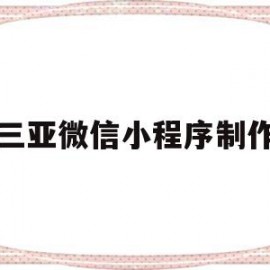 三亚微信小程序制作(三亚微信小程序制作公司)