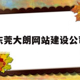 东莞大朗网站建设公司(东莞大朗网站建设公司地址)