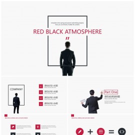 黑红大气商务计划通用PPT模板下载