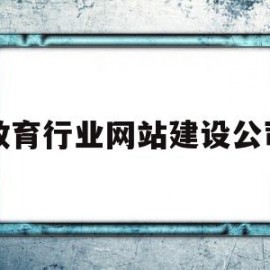 教育行业网站建设公司(教育网络公司)