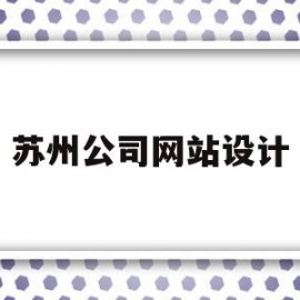 苏州公司网站设计(北京专业网站设计公司)