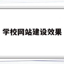 学校网站建设效果(学校网站的建设流程该怎么确定?)