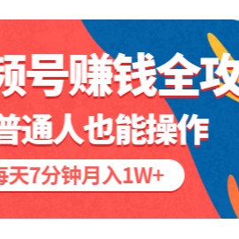 视频号赚钱全攻略，普通人也能操作 每天7分钟月入1W+（58节视频课）