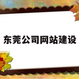 东莞公司网站建设(东莞公司网站建设教程)