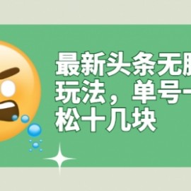 最新头条无脑搬运玩法，单号一天轻松十几块【视频教程+搬运软件】