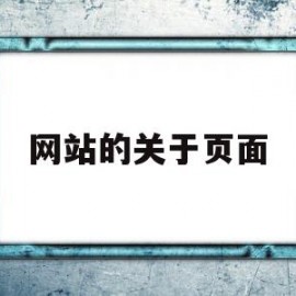 网站的关于页面(网站的关于页面怎么设置)