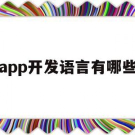 app开发语言有哪些(开发app的语言有哪些)