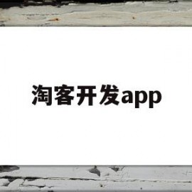 淘客开发app(淘客开发app定制)