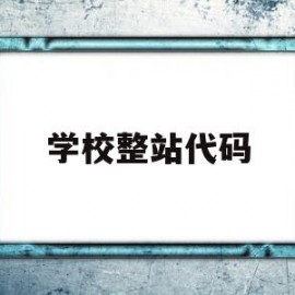 学校整站代码(学校代码库)