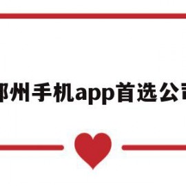 郑州手机app首选公司(郑州手机app首选公司有哪些)