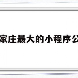 石家庄最大的小程序公司(石家庄最大的小程序公司是哪个)