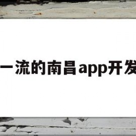 一流的南昌app开发(南昌软件开发公司一般在什么地方)