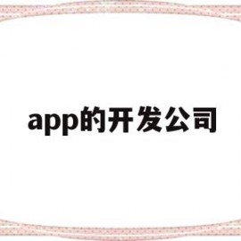 app的开发公司(app开发公司排行)