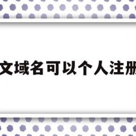 中文域名可以个人注册码(中文域名可以注册别人的商标吗)