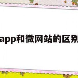 app和微网站的区别(app与网站相比哪个好)