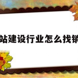 关于网站建设行业怎么找销售的信息