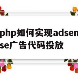 php如何实现adsense广告代码投放的简单介绍