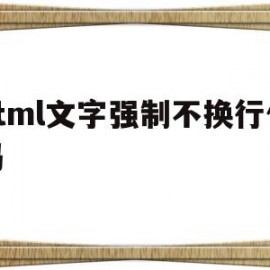 html文字强制不换行代码(html不换行代码怎么写)