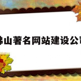 佛山著名网站建设公司(佛山著名网站建设公司有几家)