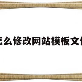 怎么修改网站模板文件(怎么修改网站模板文件大小)