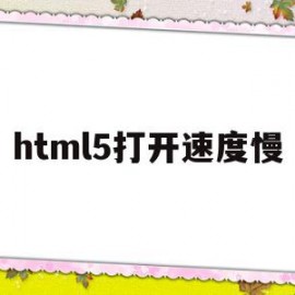 html5打开速度慢(cantholdus歌词)