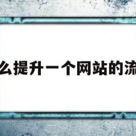 关于怎么提升一个网站的流量的信息