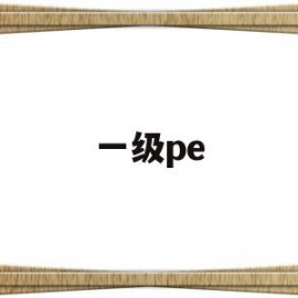 一级pe(一级胚胎是什么意思)