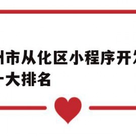 广州市从化区小程序开发公司十大排名(广州市从化区小程序开发公司十大排名第几)