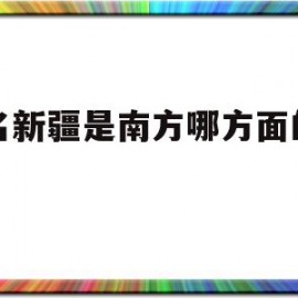 域名新疆是南方哪方面的网站(域名新疆是南方哪方面的网站呢)