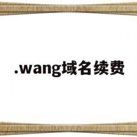 .wang域名续费(wang域名续费多少钱)