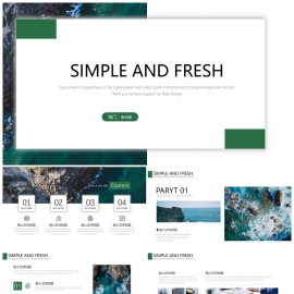 简约清新商务通用模版PPT模板下载