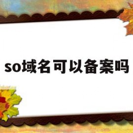 so域名可以备案吗(域名要备案吗,如何备案?)