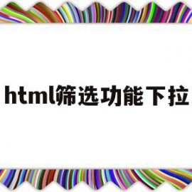 html筛选功能下拉(html select下拉列表)