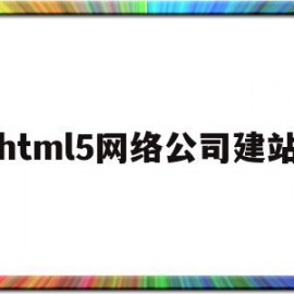 html5网络公司建站(html网站建设)