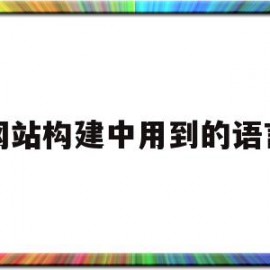 网站构建中用到的语言(网站建立的要素以什么为核心)