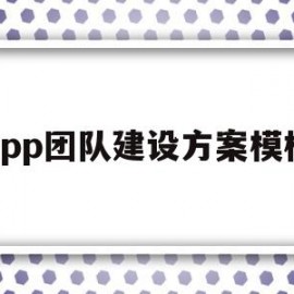 app团队建设方案模板(app团队介绍范文)