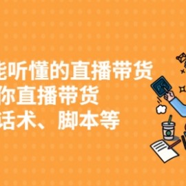 0基础也能听懂的直播带货，手把手教你直播带货 链路图、话术、脚本等