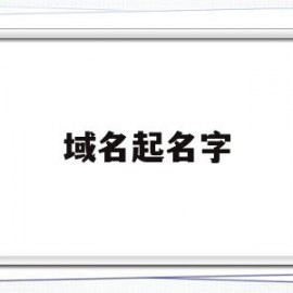 域名起名字(域名怎么起名字)