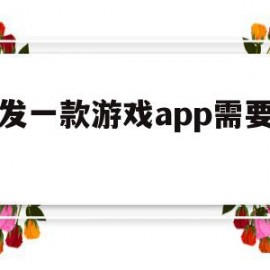 开发一款游戏app需要什么(开发一款游戏app需要什么资质)