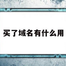 买了域名有什么用(购买了域名就有自己的网站了吗)