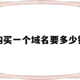 购买一个域名要多少钱(购买一个域名需要多少钱)