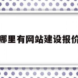 哪里有网站建设报价(在哪公司建设网站价格)