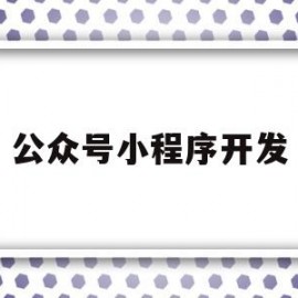 公众号小程序开发(公众号小程序开发流程)